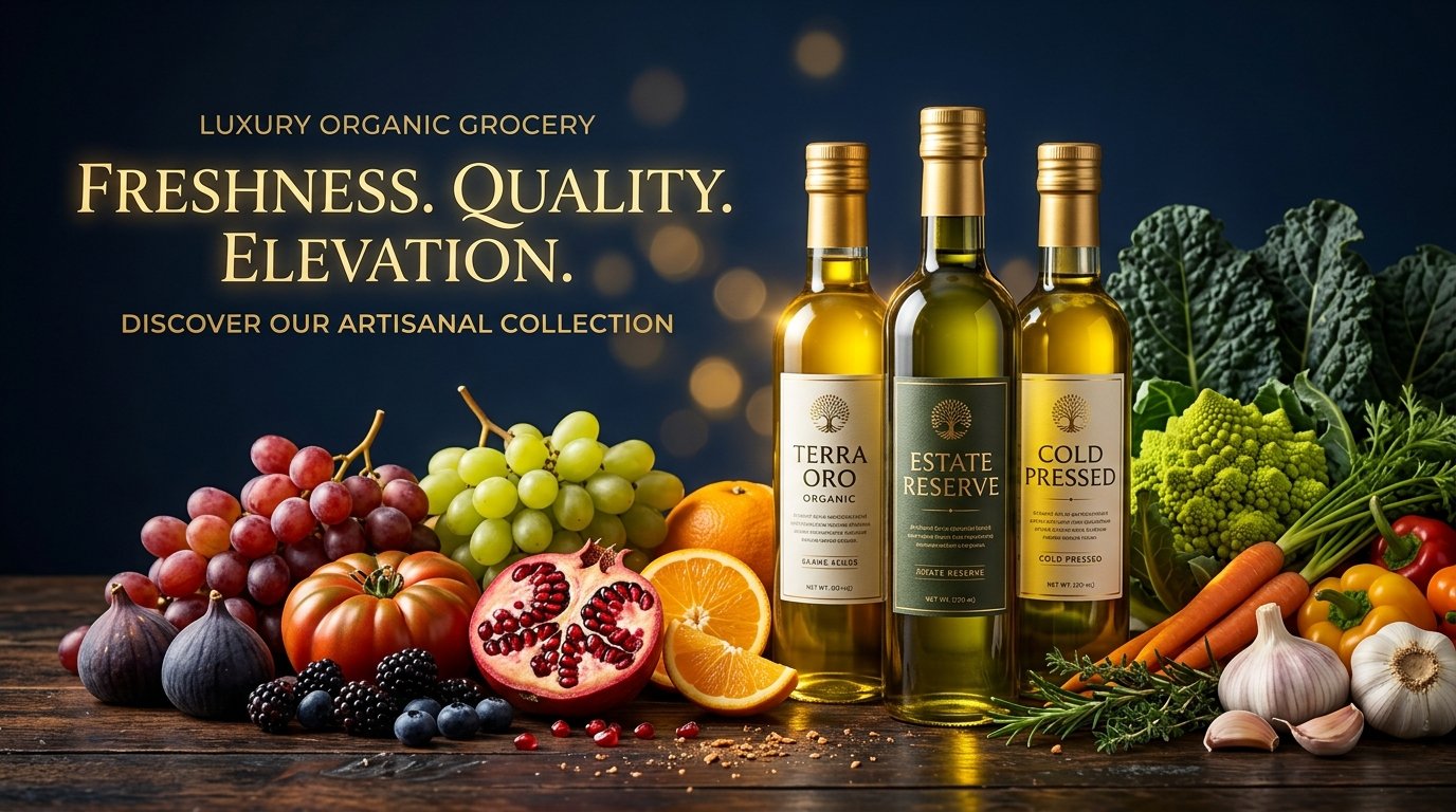 Luxury Organic Grocery - Freshness, Quality & Elevation